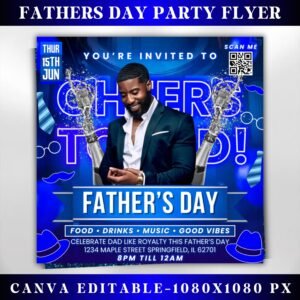 Father's Day Party Flyer Father's Day Invitation Flyer