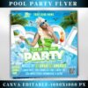 Pool Party Flyer Summer Party Flyer Summer Beach