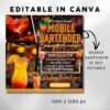 Mobile Bartending Flyer DIY Mixologist Bartender Drink Services - Image 3
