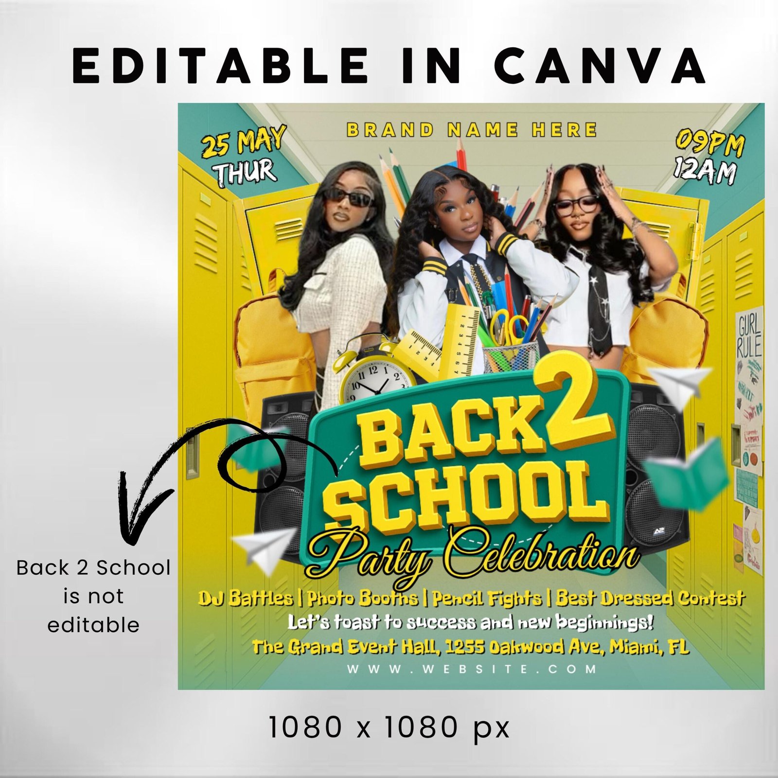 Back to School Party flyer Back 2 School - Image 3