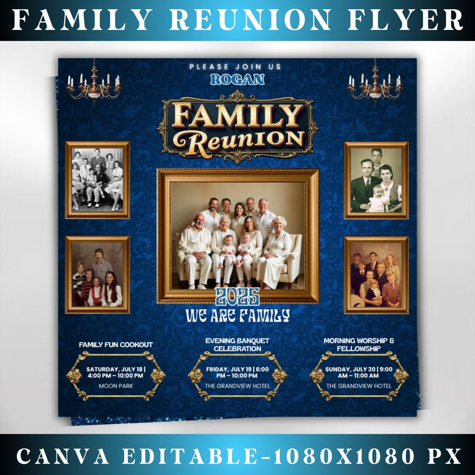 Family Reunion Flyer Family Reunion Announcement Flyer Editable