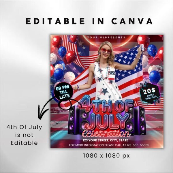 4th of July Flyer 4th of July Party - Image 3