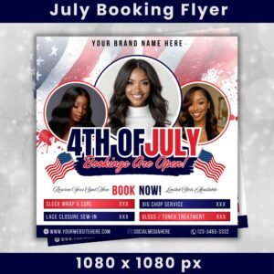 4th ofJuly Booking Flyer Appointent Available Flyer DIY