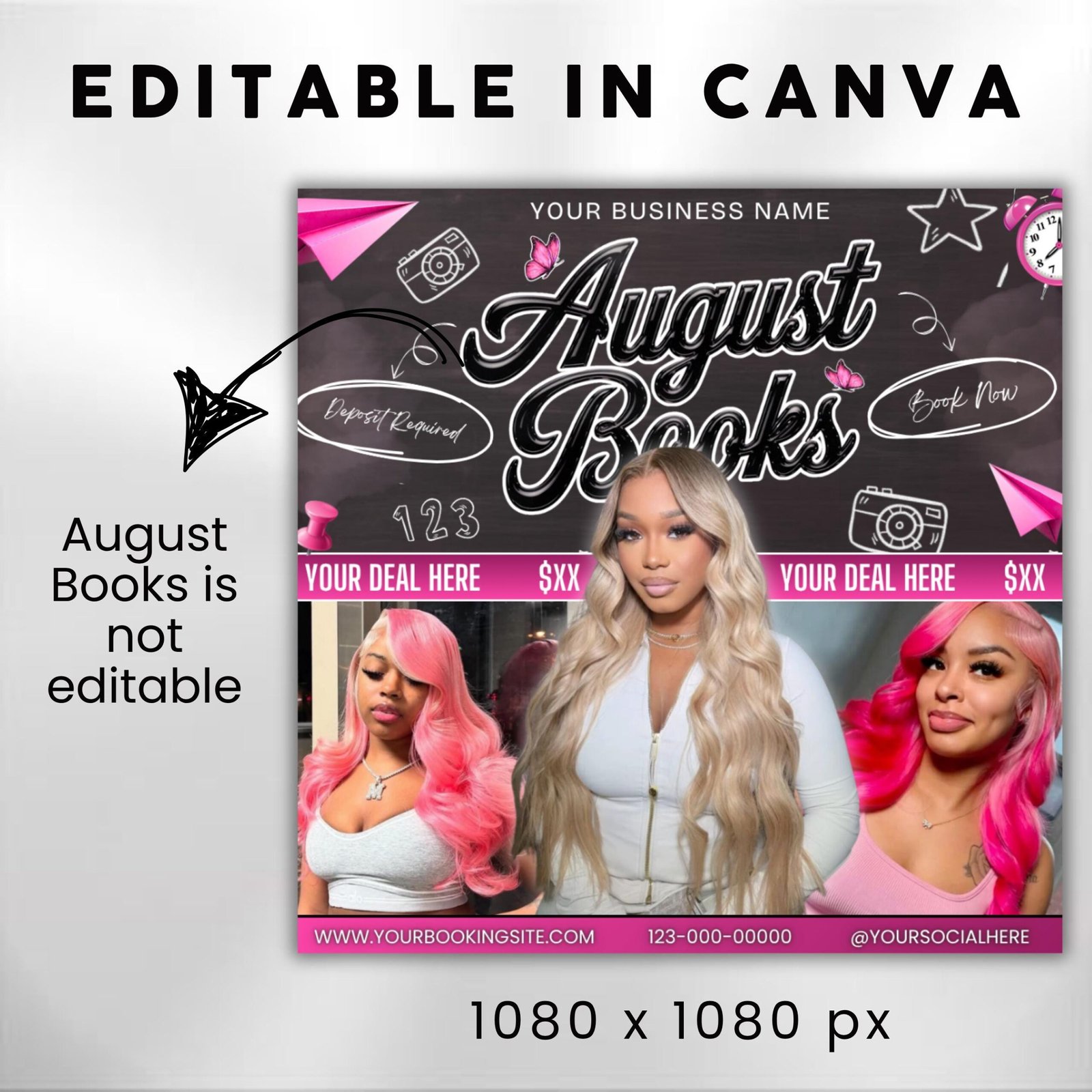 August Bookings Flyer August Bookings Available Hair Flyer - Image 3