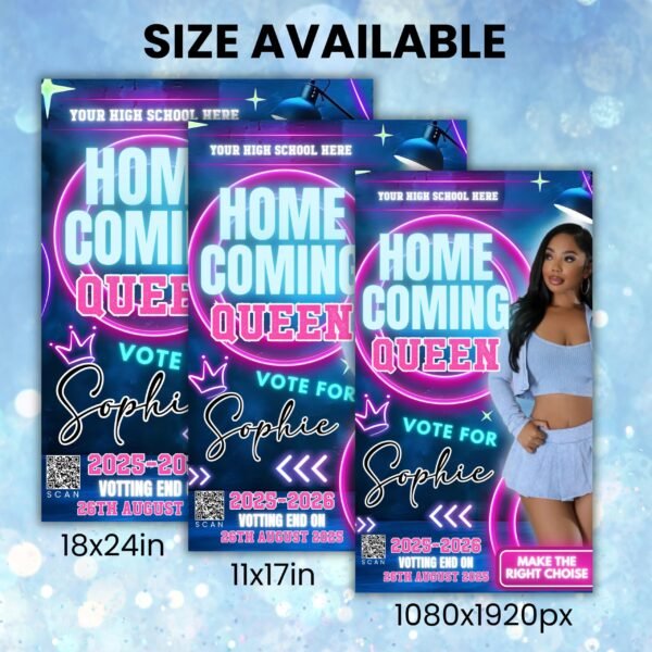 Editable Homecoming Queen Poster Homecoming Poster Homecoming Campaign - Image 3