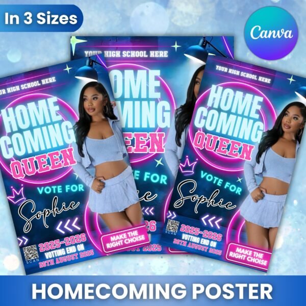Editable Homecoming Queen Poster Homecoming Poster Homecoming Campaign - Image 2