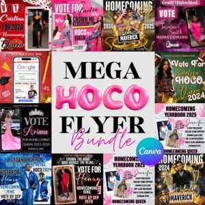 Editable Homecoming Queen Campaign Flyer Bundle Homecoming Election