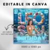 Leo Birthday Flyer Leo Party Invite Birthday Girl - Image 3