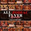 All Zodiac flyer bundle Leo Birthday Flyer All