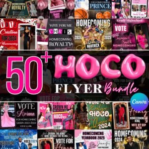 Editable Homecoming Queen Campaign Flyer Bundle Homecoming Election